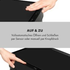 Touchless Black Stainless Steel Müllsammler Sensor 72L 4 Behälter ABS / PP / Edelstahl Schwarz -Outdoor Grills Verkaufsgeschäft 10035097 de 0007 logo