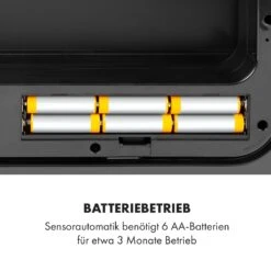 Touchless Black Stainless Steel Müllsammler Sensor 72L 4 Behälter ABS / PP / Edelstahl Schwarz -Outdoor Grills Verkaufsgeschäft 10035097 de 0008 logo