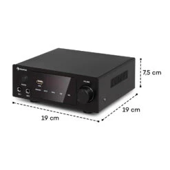 AMP-2 DG Stereo-Hifi-Verstärker 2x50W RMS BT/USB Opt. & Coax. Dig-In -Outdoor Grills Verkaufsgeschäft 10035179 yy 0007 logo auna AMP2 DG Stereo Hifi Verstaerker schwarz
