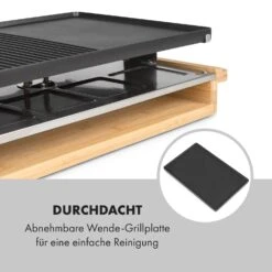 Tournedo Raclette 1200W Aluminiumguss 8 Personen Holz-Dekor -Outdoor Grills Verkaufsgeschäft 10035219 de 0007 logo
