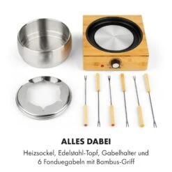 Bambus Fondue Edelstahl-Topf 800W -Outdoor Grills Verkaufsgeschäft 10035221 de 0004 logo