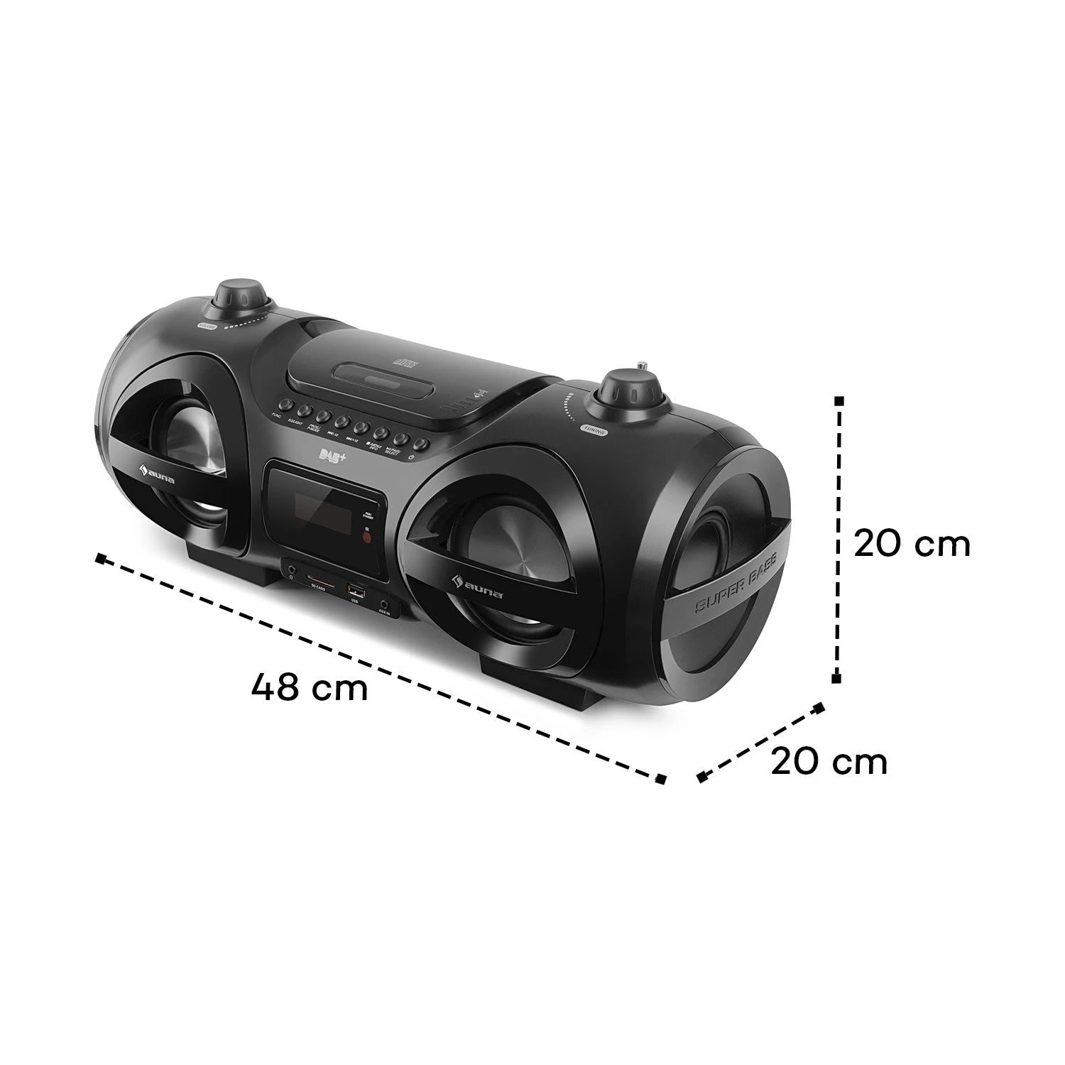 Soundblaster DAB Boombox Bluetooth CD/MP3/USB/AUX DAB+/UKW LED 50Wmax. 9 Soundblaster DAB Boombox Bluetooth CD/MP3/USB/AUX DAB+/UKW LED 50Wmax. – Bild 9