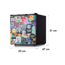 Cool Vibe 46+ Kühlschrank 46 Liter 1 Boden Stickerbomb-Style -Outdoor Grills Verkaufsgeschäft 10035253 yy 0007 logo Klarstein Cool Vibe Kuehlschrank Stickerbomb 48L