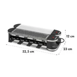 Tenderloin 50/50 Raclette-Grill 1200W 8 Personen Natursteinplatte Metallgrillplatte -Outdoor Grills Verkaufsgeschäft 10035260 yy 0008 logo Klarstein Tenderloin 50 50 Raclettegrill weiss