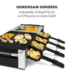 Bistecca Raclette 1200W Metall / Stein 8 Personen Kontroll-LED -Outdoor Grills Verkaufsgeschäft 10035293 de 0005 logo