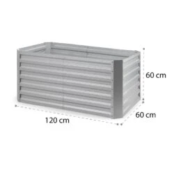 High Grow Straight Hochbeet 120x60x60cm 432l Stahl -Outdoor Grills Verkaufsgeschäft 10035335 yy 0008 logo blumfeldt High Grow Straight 120x60x60cm silber