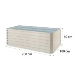 High Grow Straight Hochbeet 200x60x100cm 1200l Stahl -Outdoor Grills Verkaufsgeschäft 10035352 yy 0008 logo blumfeldt High Grow Straight 200x60x100cm beige