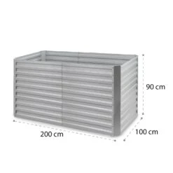 High Grow Straight Hochbeet 200x90x100cm 1800l Stahl -Outdoor Grills Verkaufsgeschäft 10035354 yy 0008 logo blumfeldt High Grow Straight 200x90x100cm silber