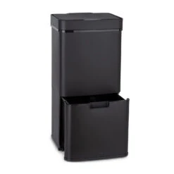 Royal Trash Matte Black Sensor-Mülleimer 72 Liter Edelstahl
