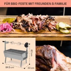 Sauenland Mini Rotisserie-Grill Drehspieß 4W 12kg Max. Edelstahl -Outdoor Grills Verkaufsgeschäft 10035371 de 0006 usp