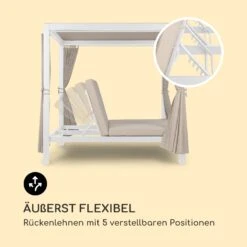 Eremitage Double XL Sunbed 2 Pers Stahl-Rahmen Sonnendach Vorhänge -Outdoor Grills Verkaufsgeschäft 10035430 de 0007 logo