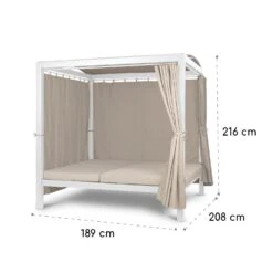 Eremitage Double XL Sunbed 2 Pers Stahl-Rahmen Sonnendach Vorhänge -Outdoor Grills Verkaufsgeschäft 10035430 yy 0010 logo