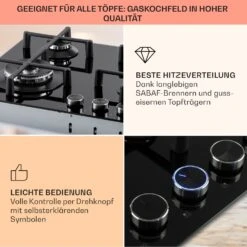 Illuminosa 4 Gaskochfeld 4-flammig Sabaf-Brenner Glaskeramik -Outdoor Grills Verkaufsgeschäft 10035464 de 0004 usp