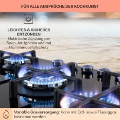 Illuminosa 5 Gaskochfeld 5-flammig Sabaf-Brenner Glaskeramik -Outdoor Grills Verkaufsgeschäft 10035465 de 0005 usp