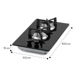 Trifecta Domino Gaskochfeld 2-flammig Triangle-Brenner Glaskeramik -Outdoor Grills Verkaufsgeschäft 10035468 yy 0011 dimensions