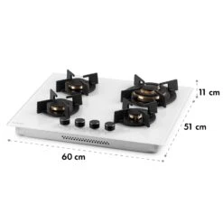 Goldflame 4 Gaskochfeld 4-flammig Messing-Brenner Glaskeramik -Outdoor Grills Verkaufsgeschäft 10035499 yy 0010 logo Klarstein Goldflame 4 Gasherd weiss