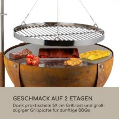 Fire Globe Feuerschale Mit Grill Ø60cm Stahl -Outdoor Grills Verkaufsgeschäft 10035510 de 0003 logo