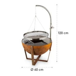 Fire Globe Feuerschale Mit Grill Ø60cm Stahl -Outdoor Grills Verkaufsgeschäft 10035510 yy 0007 logo