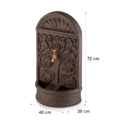 Blumquell Solarbrunnen LED 5 M Kabel Kunststein Solarpanel -Outdoor Grills Verkaufsgeschäft 10035542 yy 0008 logo blumfeldt Blumquell Solarbrunnen braun