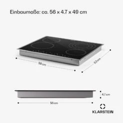 Virtuosa 4 Prime Einbaukochfeld 4 Zonen 6500W Glaskeramik Edelstahlrahmen -Outdoor Grills Verkaufsgeschäft 10035551 de 0008 usp