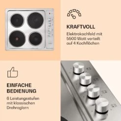 Appetito 4 Elektrokochfeld 4 Platten 6 Stufen 5500 Watt Edelstahl -Outdoor Grills Verkaufsgeschäft 10035702 de 0003 logo