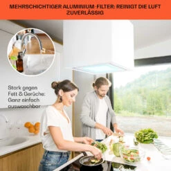Kronleuchter Smart Inselabzugshaube 595m³/h App-Steuerung LED-Panel -Outdoor Grills Verkaufsgeschäft 10035711 de 0006 usp