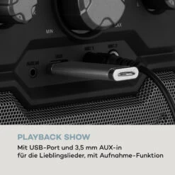 Rockstar Plus Karaoke-Anlage Karaokemaschine BT USP CD LED-Show RCA -Outdoor Grills Verkaufsgeschäft 10035746 de 0007 logo