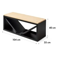 Kindlewood L Black Holzspeicher Sitzbank 104x40x35cm Bambus Zink -Outdoor Grills Verkaufsgeschäft 10035762 yy 0006 logo