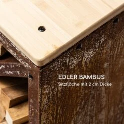 Kindlewood L Rust Holzspeicher Sitzbank 104x40x35cm Bambus Zink -Outdoor Grills Verkaufsgeschäft 10035763 de 0004 logo