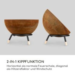 Fireball Rust Feuerschale 60 Cm Ø Kippbare Rost-Finish Rost / Holz -Outdoor Grills Verkaufsgeschäft 10035771 de 0003 logo