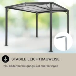 Pantheon Solid Sky Flat Pergola Vordach 3x4m Polycarbonat 11 Pantheon Solid Sky Flat Pergola Vordach 3x4m Polycarbonat -Outdoor Grills Verkaufsgeschäft 10035871 de 0005 usp
