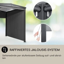 Pantheon Cortina Solid Sky Pergola Vordach 3x4m Polycarbonat -Outdoor Grills Verkaufsgeschäft 10035873 de 0005 usp