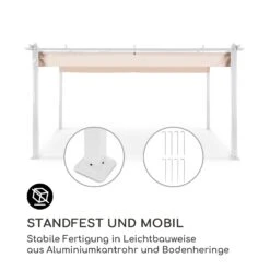 Pantheon Pergola Aluminiumkantrohr 3x4m 4 Eckpfosten Wasserabweisend -Outdoor Grills Verkaufsgeschäft 10035878 de 0003 logo