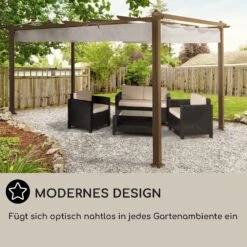 Pantheon Rust Pergola Aluminium 3x4m 6 Eckpfosten Wasserabweisend -Outdoor Grills Verkaufsgeschäft 10035890 DE 0006 usp
