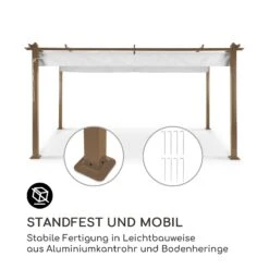 Pantheon Rust Pergola Aluminium 3x4m 6 Eckpfosten Wasserabweisend -Outdoor Grills Verkaufsgeschäft 10035890 de 0003 logo
