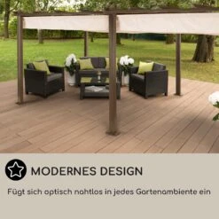 Pantheon Rust Pergola Aluminium 3x6m 6 Eckpfosten Wasserabweisend -Outdoor Grills Verkaufsgeschäft 10035891 DE 0006 usp
