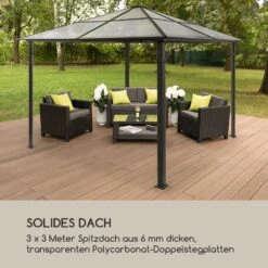 Pantheon Solid Sky Ambient Solar Pavillon 3x3m Polycarbonat Aluminium -Outdoor Grills Verkaufsgeschäft 10035900 de 0007 logo