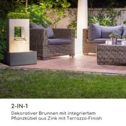 Bloomingstone Brunnen Gartenbrunnen Zierbrunnen 20W Pumpe Zink LED -Outdoor Grills Verkaufsgeschäft 10035916 de 0003 logo