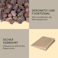 Prati Gas-Feuerstelle 13 KW Elektrisches Zündsystem Lavasteine Inkl. Regenschutz -Outdoor Grills Verkaufsgeschäft 10035935 de 0007 logo