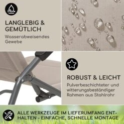 Vitello Noble Sonnenliege 70x110x140cm Atmungsaktiv Wetterfest Faltbar -Outdoor Grills Verkaufsgeschäft 10035956 de 0003 logo