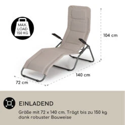 Vitello Noble Sonnenliege 70x110x140cm Atmungsaktiv Wetterfest Faltbar -Outdoor Grills Verkaufsgeschäft 10035956 de 0004 logo
