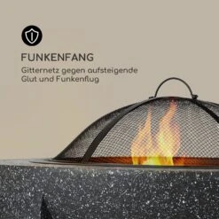 Troja Feuerschale Grill Ø 75 Cm Funkenfang Stahl Kunststein Feuerfest -Outdoor Grills Verkaufsgeschäft 10035976 de 0005 logo