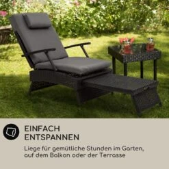 Kos Lounger Liegestuhl Mit Fußteil Stahlrahmen 6-Positionen -Outdoor Grills Verkaufsgeschäft 10035990 de 0005 usp