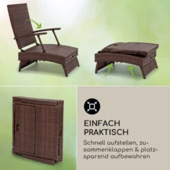 Kos Lounger Liegestuhl Mit Fußteil Stahlrahmen 6-Positionen -Outdoor Grills Verkaufsgeschäft 10035991 de 0004 usp