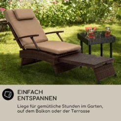 Kos Lounger Liegestuhl Mit Fußteil Stahlrahmen 6-Positionen -Outdoor Grills Verkaufsgeschäft 10035991 de 0005 usp