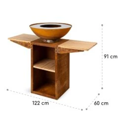 Savage 2.0 Tall Feuerschale Mit Grill Bambus-Seitentische Inkl. Wetterschutz -Outdoor Grills Verkaufsgeschäft 10036087 yy 0009 logo