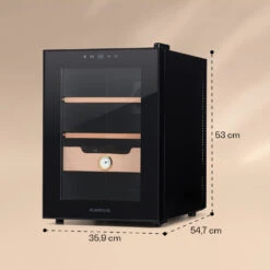 Klarstein El Presidente 37 Zigarren-Humidor 37L 2 Einschübe 1 Fach Zedernholz -Outdoor Grills Verkaufsgeschäft 10036101 yy 0007 logo