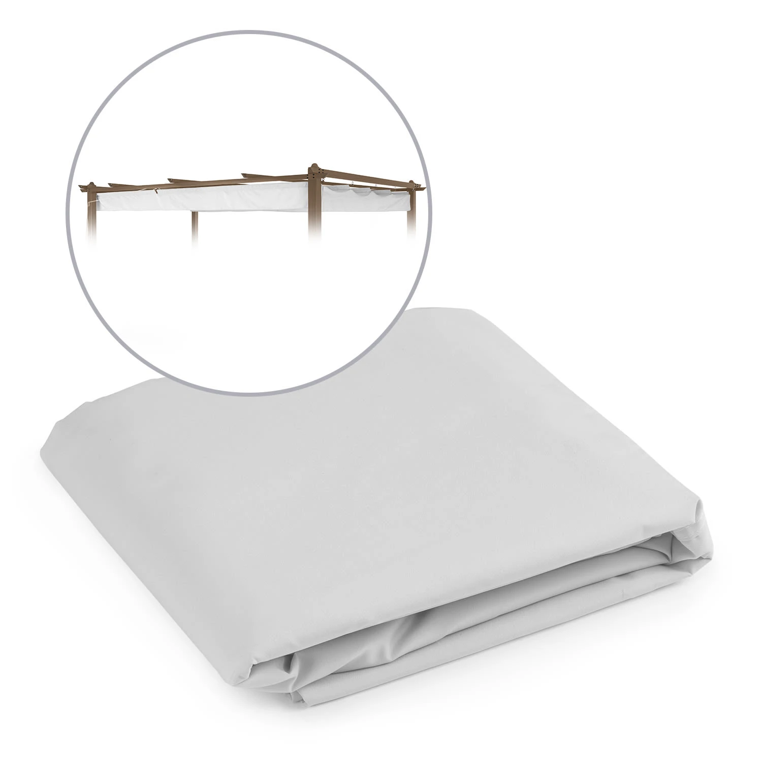 Pantheon Rust Pergola Ersatzdach 200 G/m² Polyester-Tuch 3x4 M Inkl. Seilzug 1 Pantheon Rust Pergola Ersatzdach 200 G/m² Polyester-Tuch 3x4 M Inkl. Seilzug