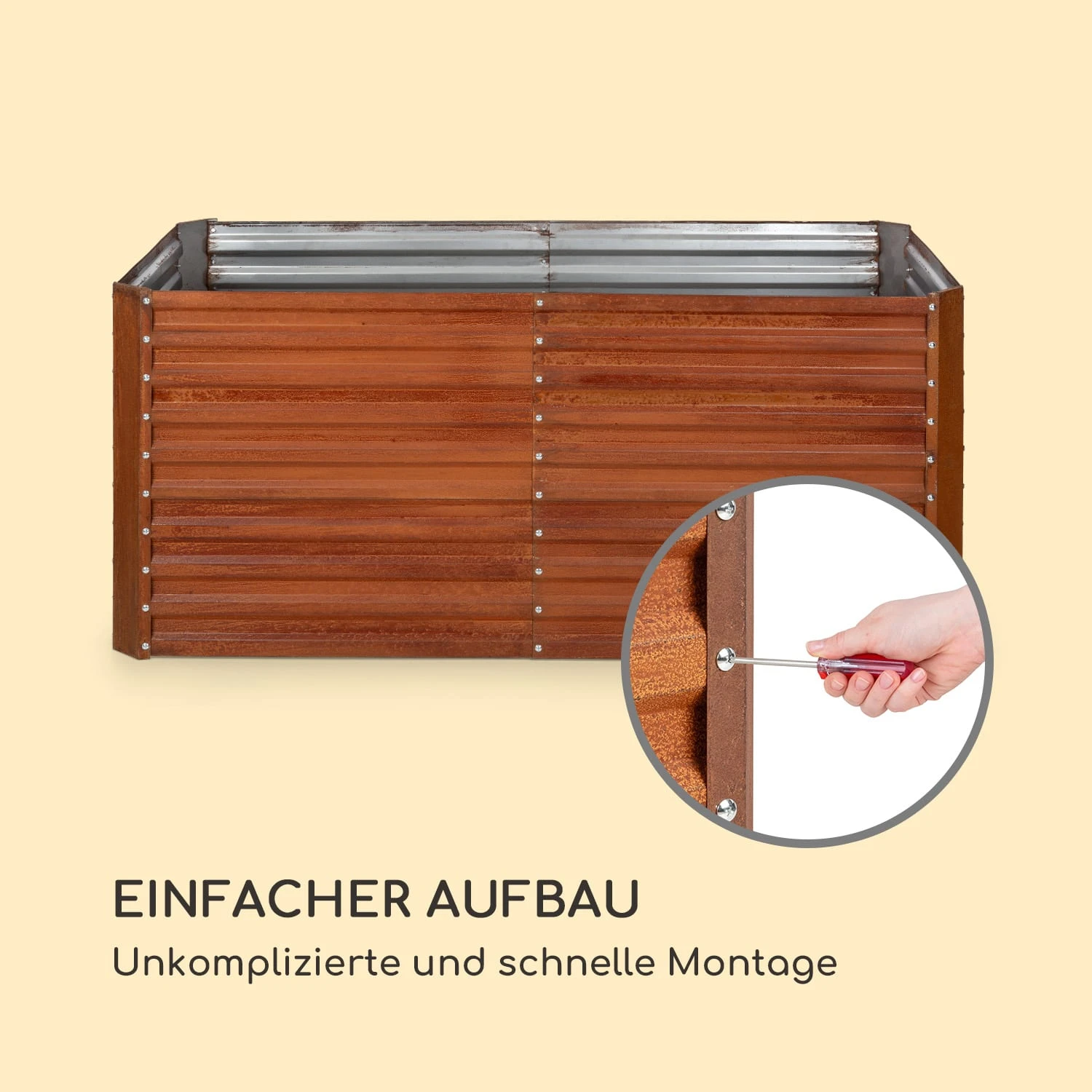 Rust Grow Hochbeet Gartenbeet Verzinktes Stahlblech Rost-Finish 7 Rust Grow Hochbeet Gartenbeet Verzinktes Stahlblech Rost-Finish – Bild 7