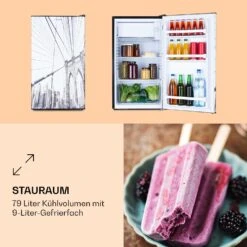 CoolArt 79L Kühl-Gefrier-Kombination EEK F Gefrierfach 9l Designtür -Outdoor Grills Verkaufsgeschäft 10036184 de 0003 logo